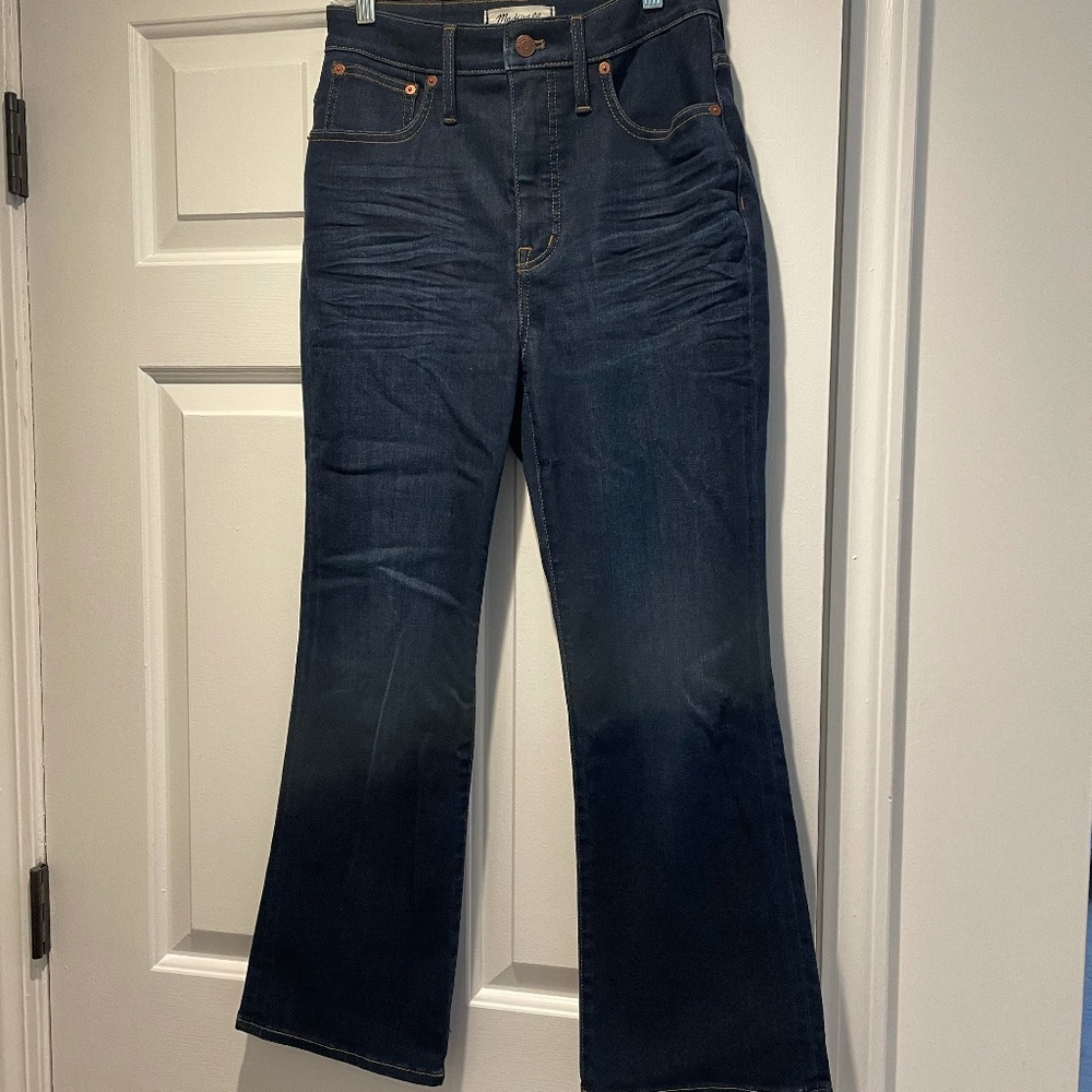 Madewell Curvy Cali Demi Boot NEVER WORN size 27 dark blue (Larkspur Wash) SOFT